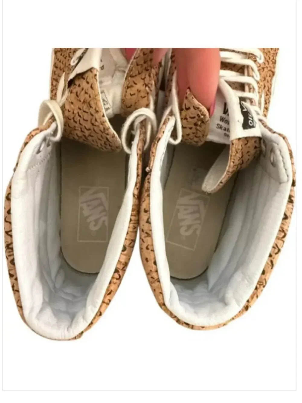 VANS Sk8 Hi Slim Embossed Cork High Top Sneakers Size 7.5 W/6‎ M